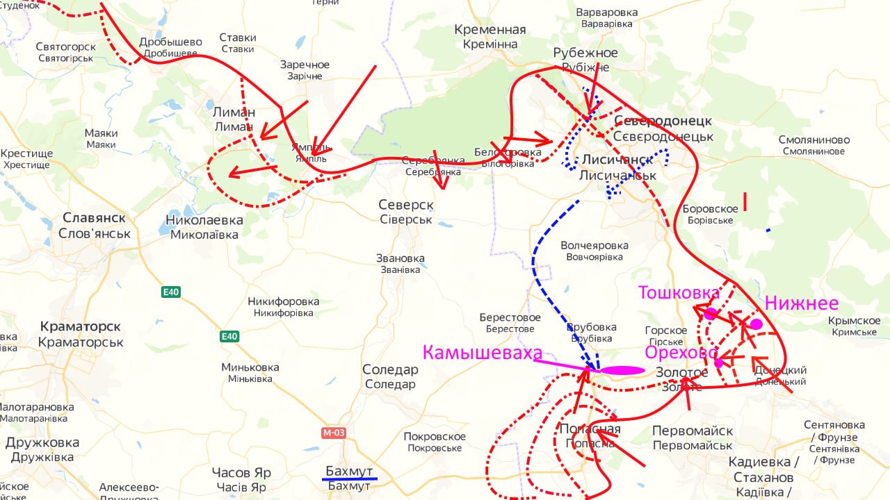 Карта где проходят бои на украине