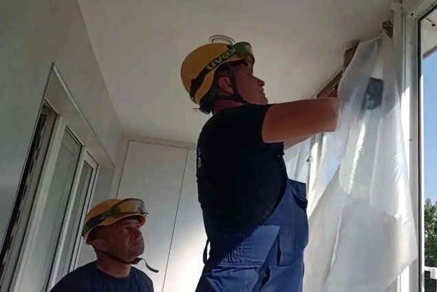 В Краснодаре восстанавливают поврежденные 24 августа при атаке БПЛА дома